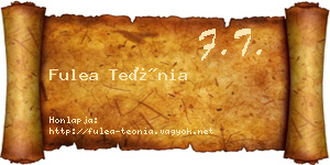 Fulea Teónia névjegykártya